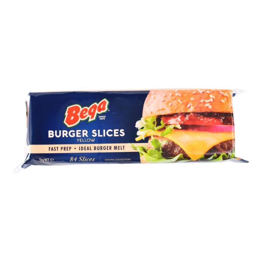 Bega Burger Yellow Slice Cheese- 84'PS (1KG)