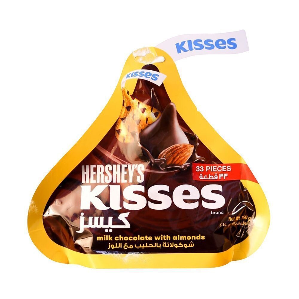 HERSHEY'S KISSES MILK CHOCOLATE WITH ALMOND 100g