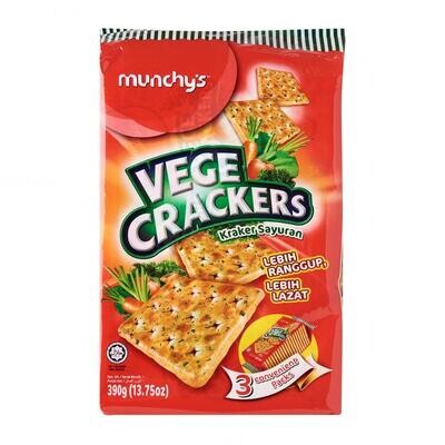 Munchy&#39;s Vege Crackers Biscuits - 390 gm