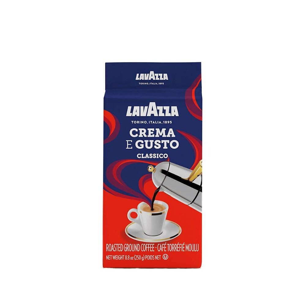 Lavazza Crema E Gusto Ground Coffee Blend, Espresso Dark Roast, 250gm
