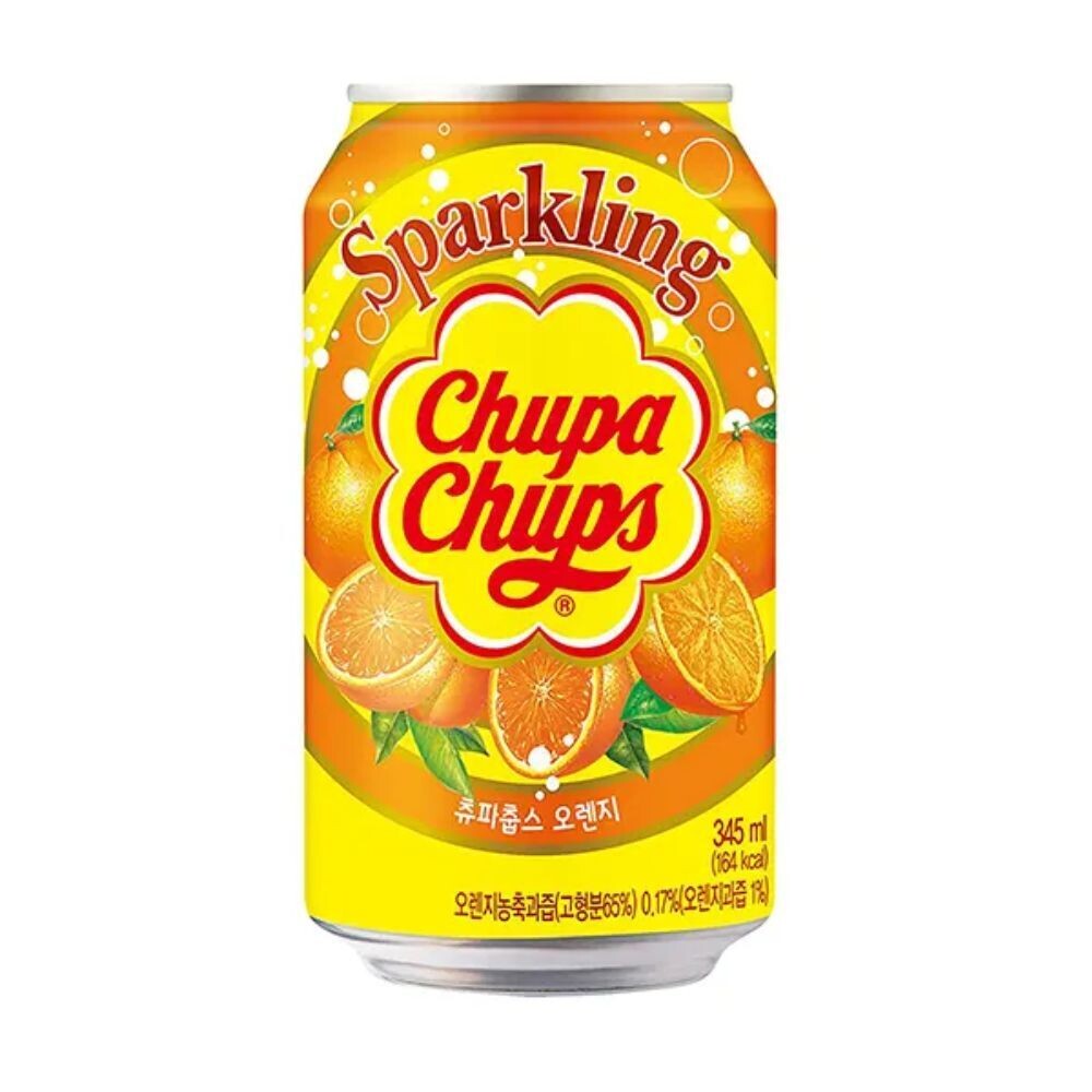 Chupa Chups Sparkling Soft Drink Orange Flavour - 345ml
