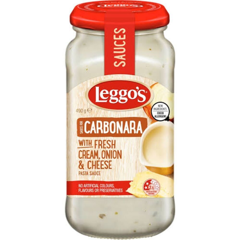 Leggo's Carbonara with Fresh Cream, Onion & Cheese 500gm