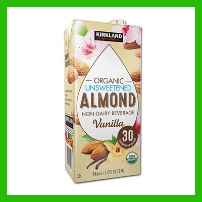 Kirkland Organic Almond Milk Unsweetened Vanilla 946ml
