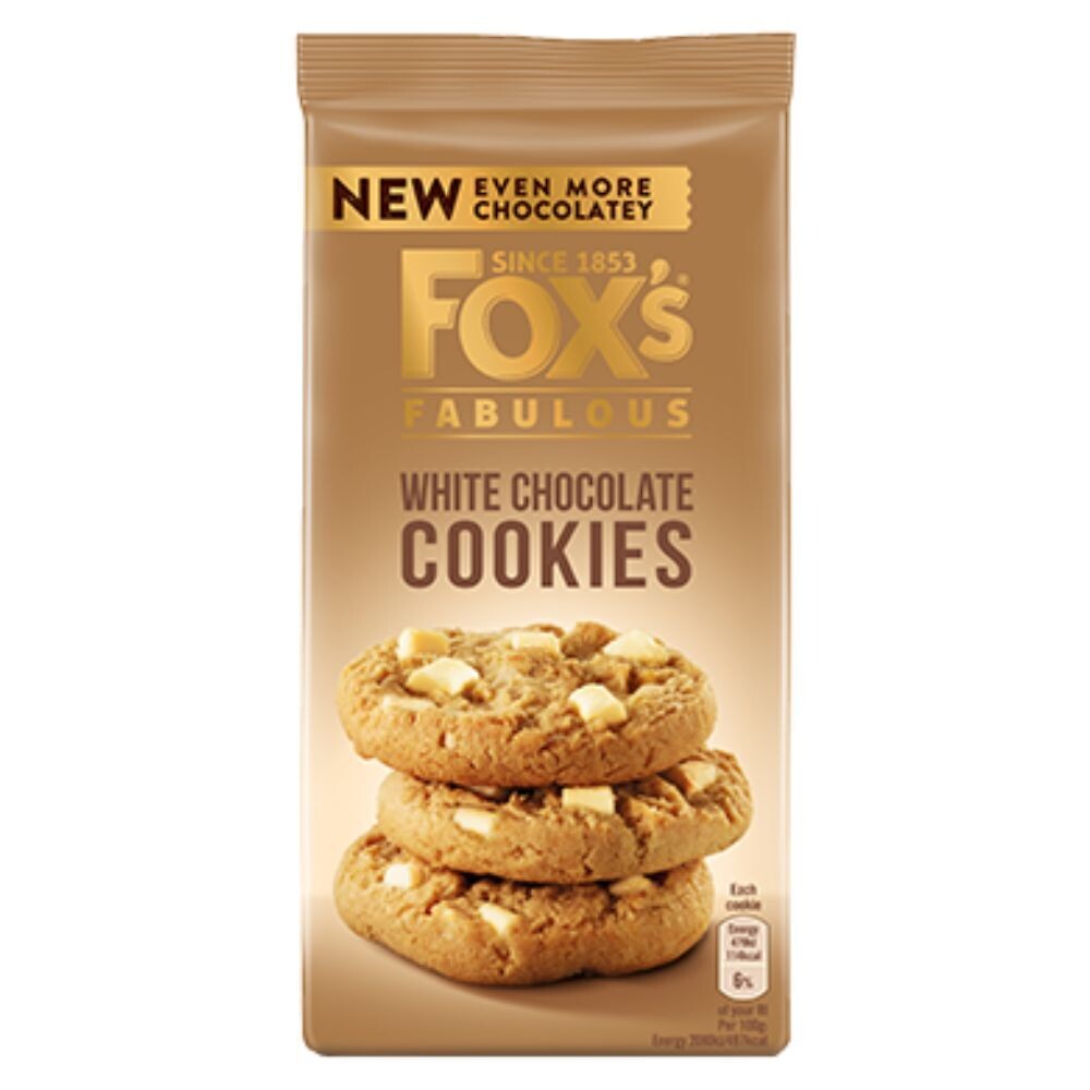 FOX&#39;S Fabulous White Chocolate Cookies Biscuits 180gm
