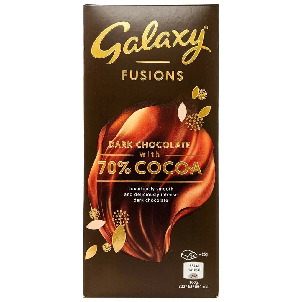 Galaxy - Fusions Dark Chocolate With 70% Cocoa -100g