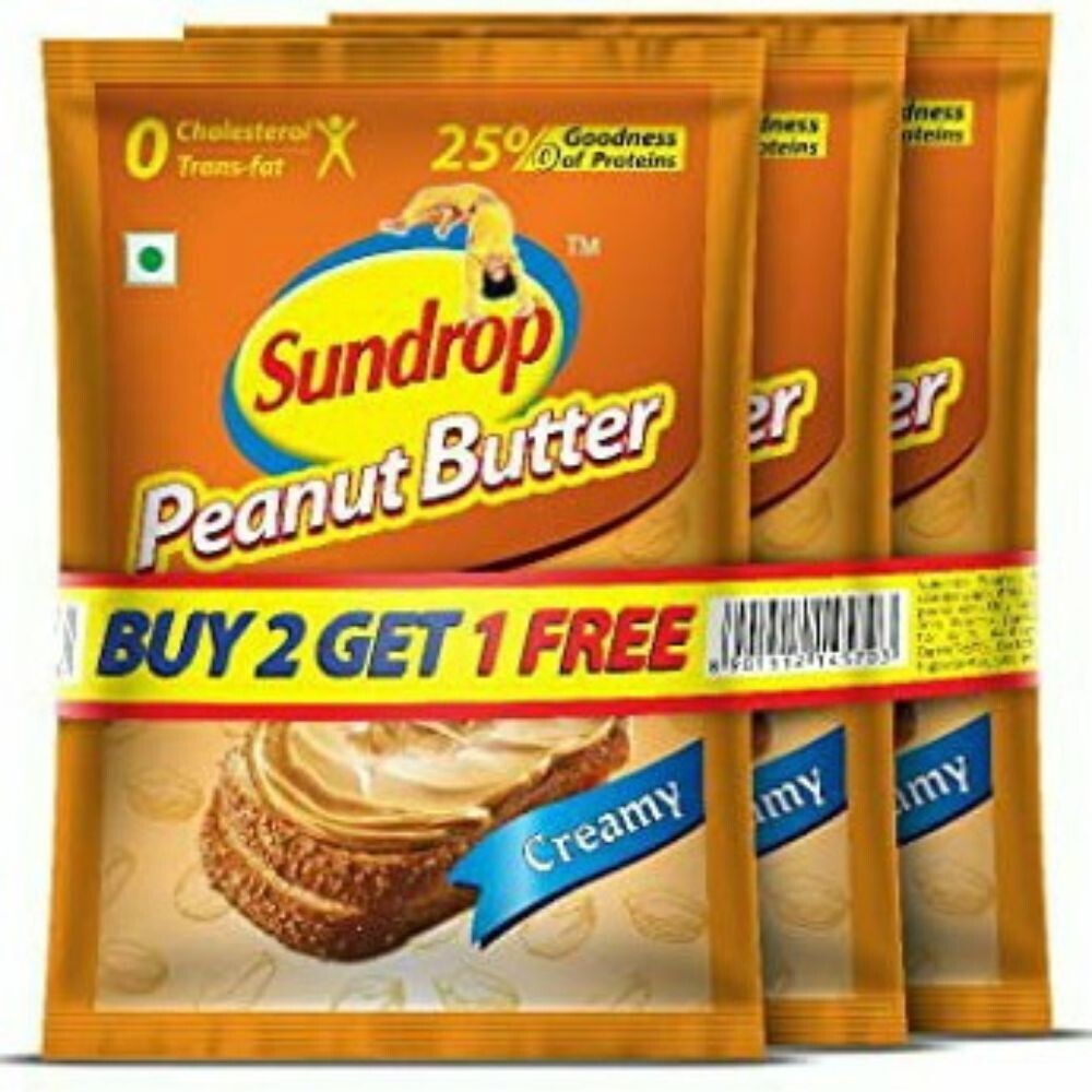 Sundrop Peanut Butter - Honey Roast, 30g Pouch (3 Pieces)