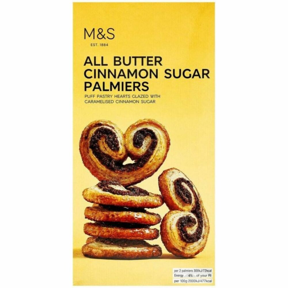 M&amp;S All Butter Cinnamon Sugar Palmiers