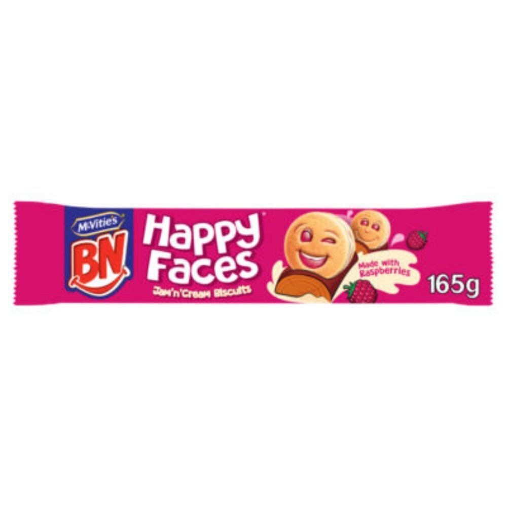 McVitie&#39;s BN Happy Faces Jam &#39;n&#39; Cream Biscuits