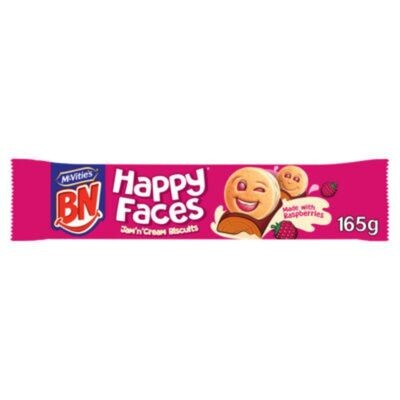McVitie&#39;s BN Happy Faces Jam &#39;n&#39; Cream Biscuits