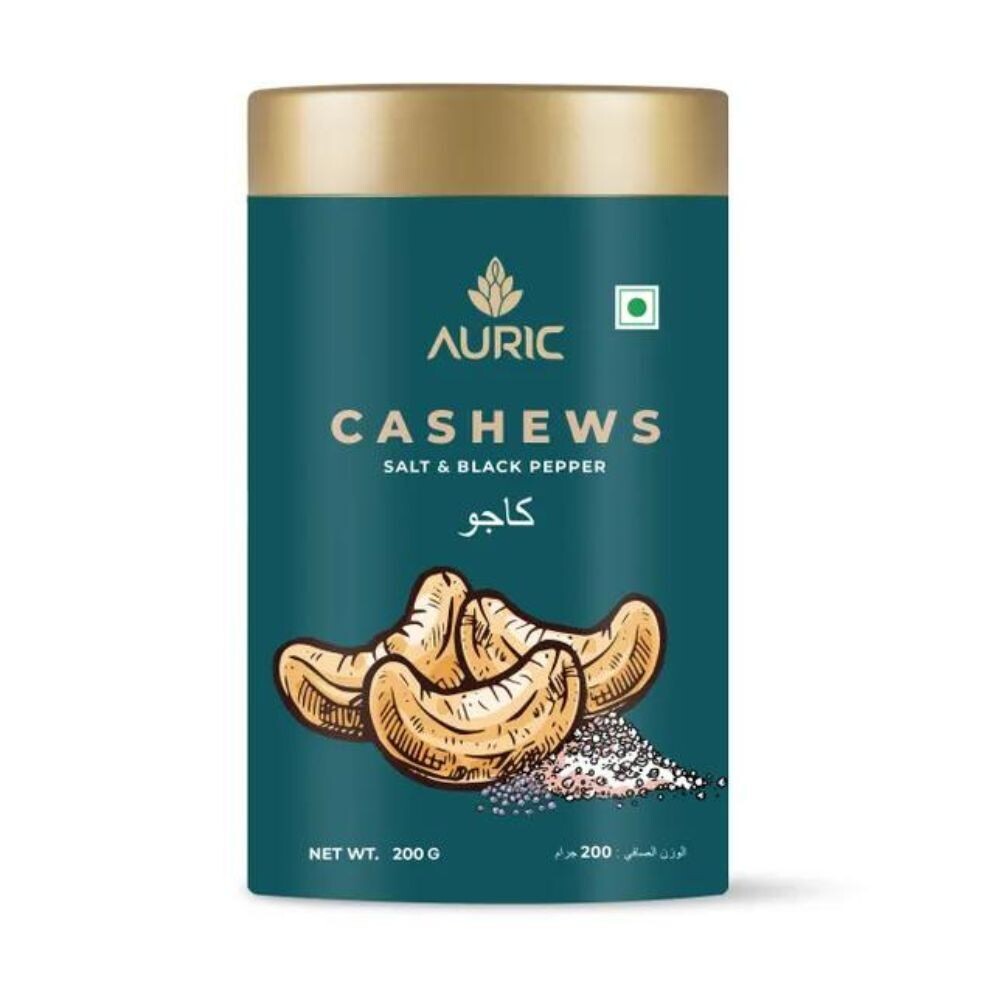 Auric Cashews Salt & Black Pepper Flavour 200g