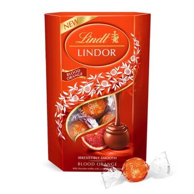 Lindt LINDOR Milk Blood Orange Chocolate Truffles