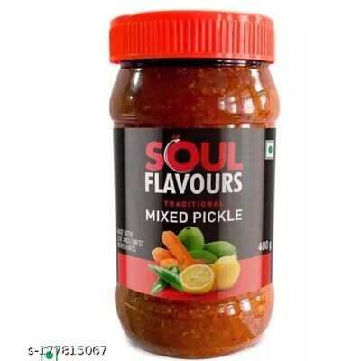 SOUL FLAVOURS TRADITIONAL MIXED PICKLE - 400gm