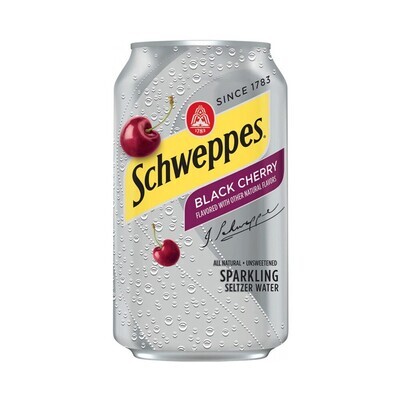 Schweppes Sparkling Seltzer Water Black Cherry