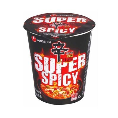Nongshim Shin Red Super Spicy Noodles Cup, 68 gm