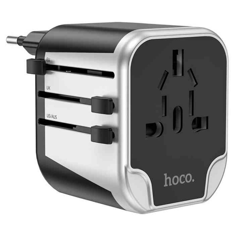 Hoco AC5 2USB+1Socket Universal Conversion Wall Charger