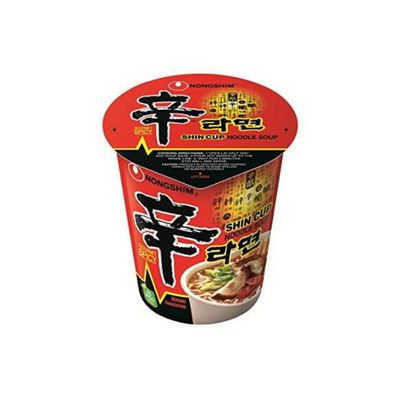 Nongshim Shin Ramyun Cup Noodle Soup, Gourmet Spicy