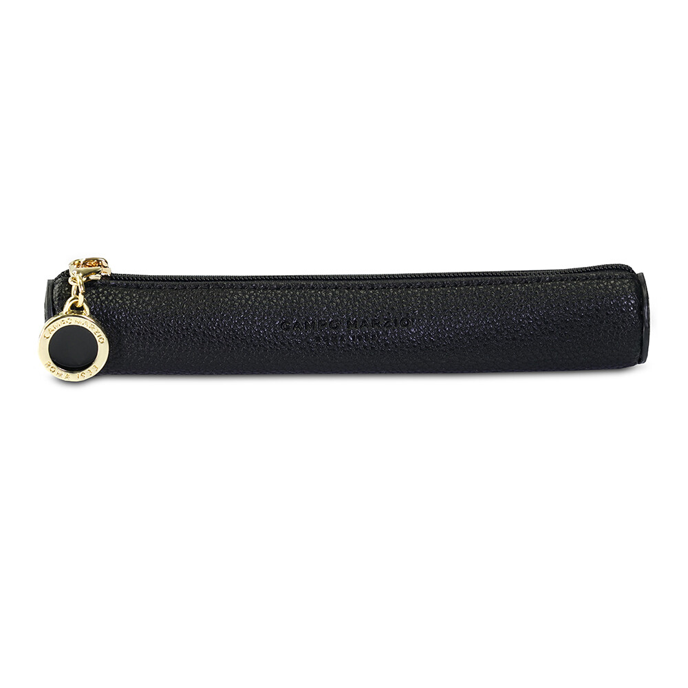 PEN CASE WITH ZIP & CHARM TAG - LARGE