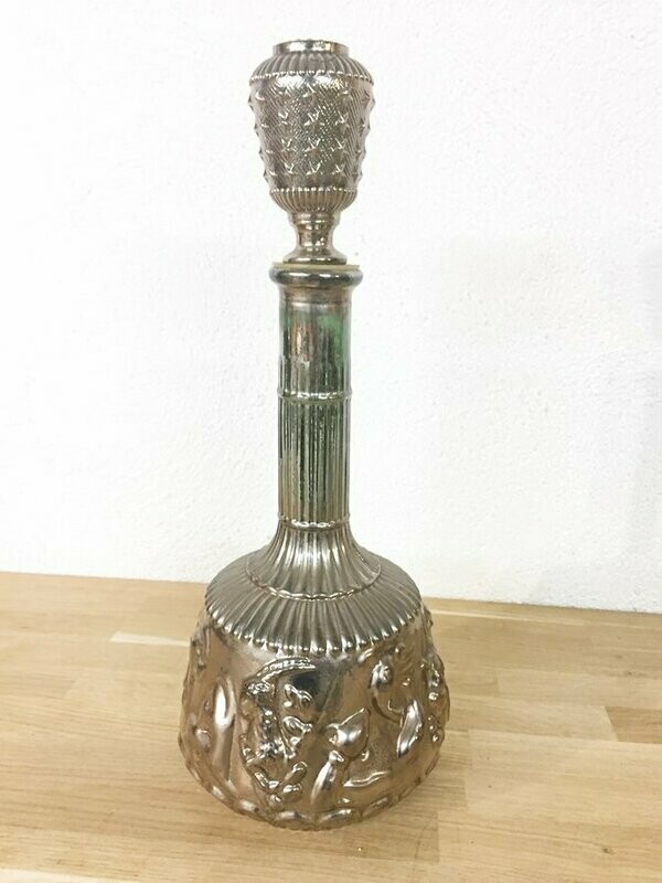 Carafe verre Empoli argenté, 1960
