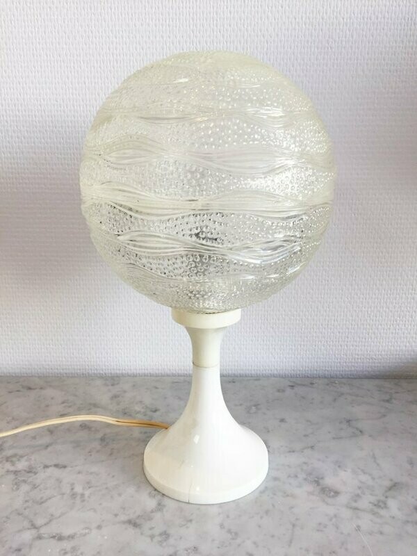 Lampe de chevet pied tulipe vintage, années 70