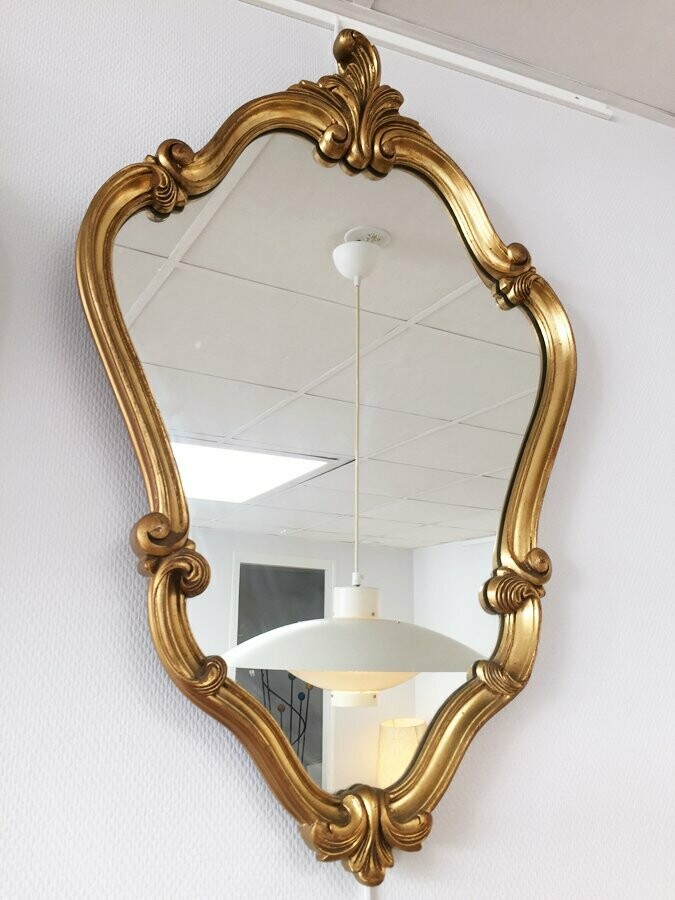 Miroir doré style Louis XV, 1960