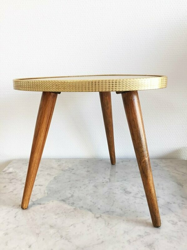 Guéridon tripode vintage, 1950