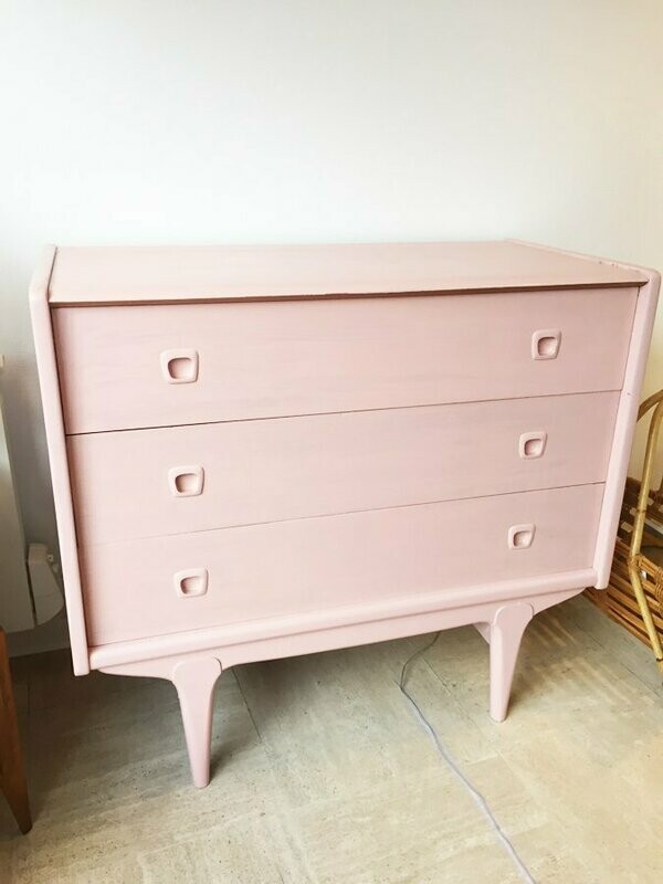 Commode scandinave rose, 1960