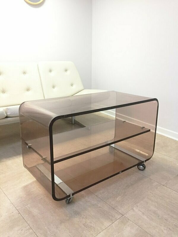 Table basse Michel Dumas plexiglas, 1970