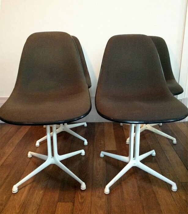 Suite de 4 chaises DSL « LA FONDA », CHARLES & RAY EAMES  - 1970