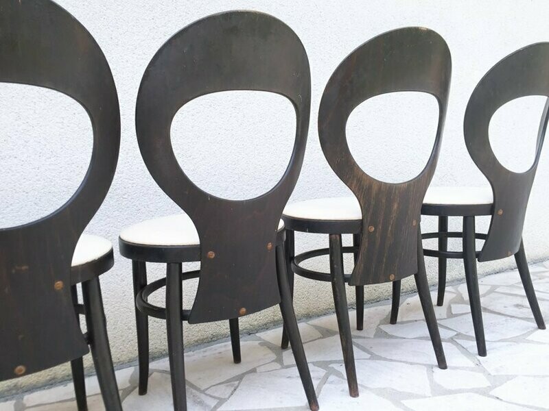 4 chaise Baumann modèle « Mouette », 1970