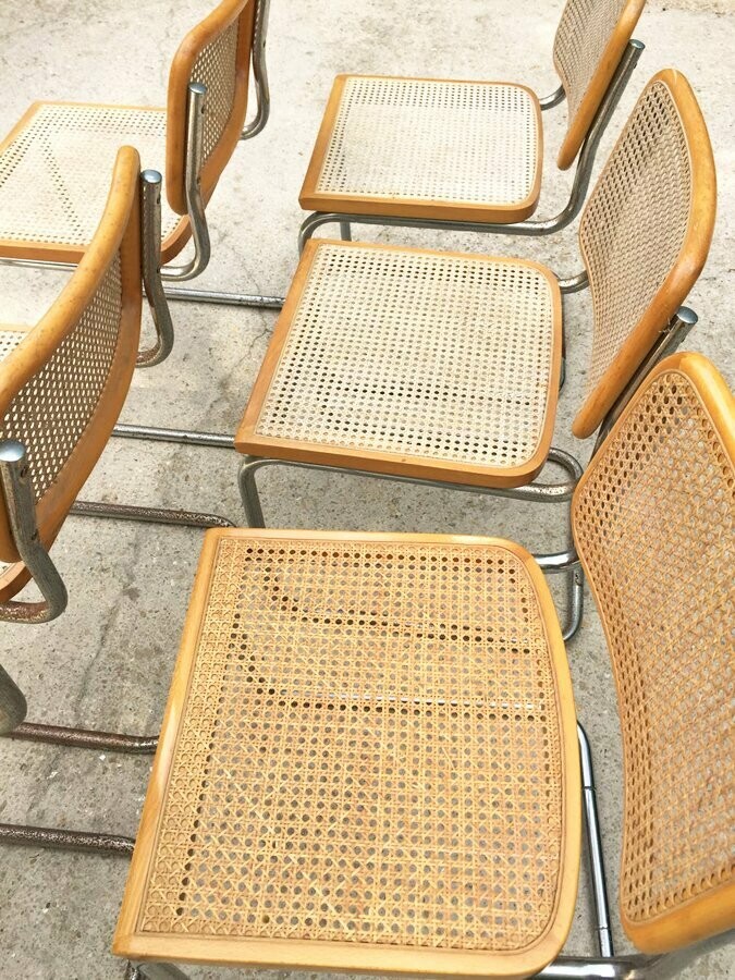 6 chaises Marcel Breuer, modèle B32