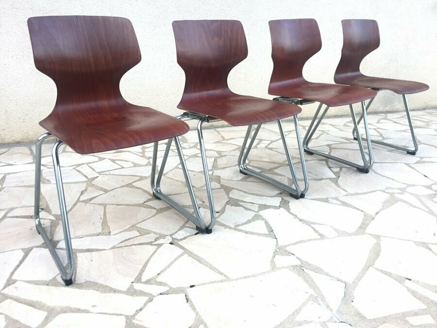 Chaises vintage flötotto Adam Stegner 1970