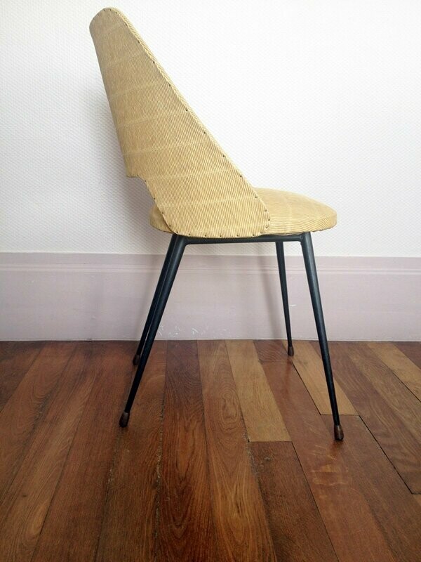 Chaise « Tonneau » esprit Guariche, 1960