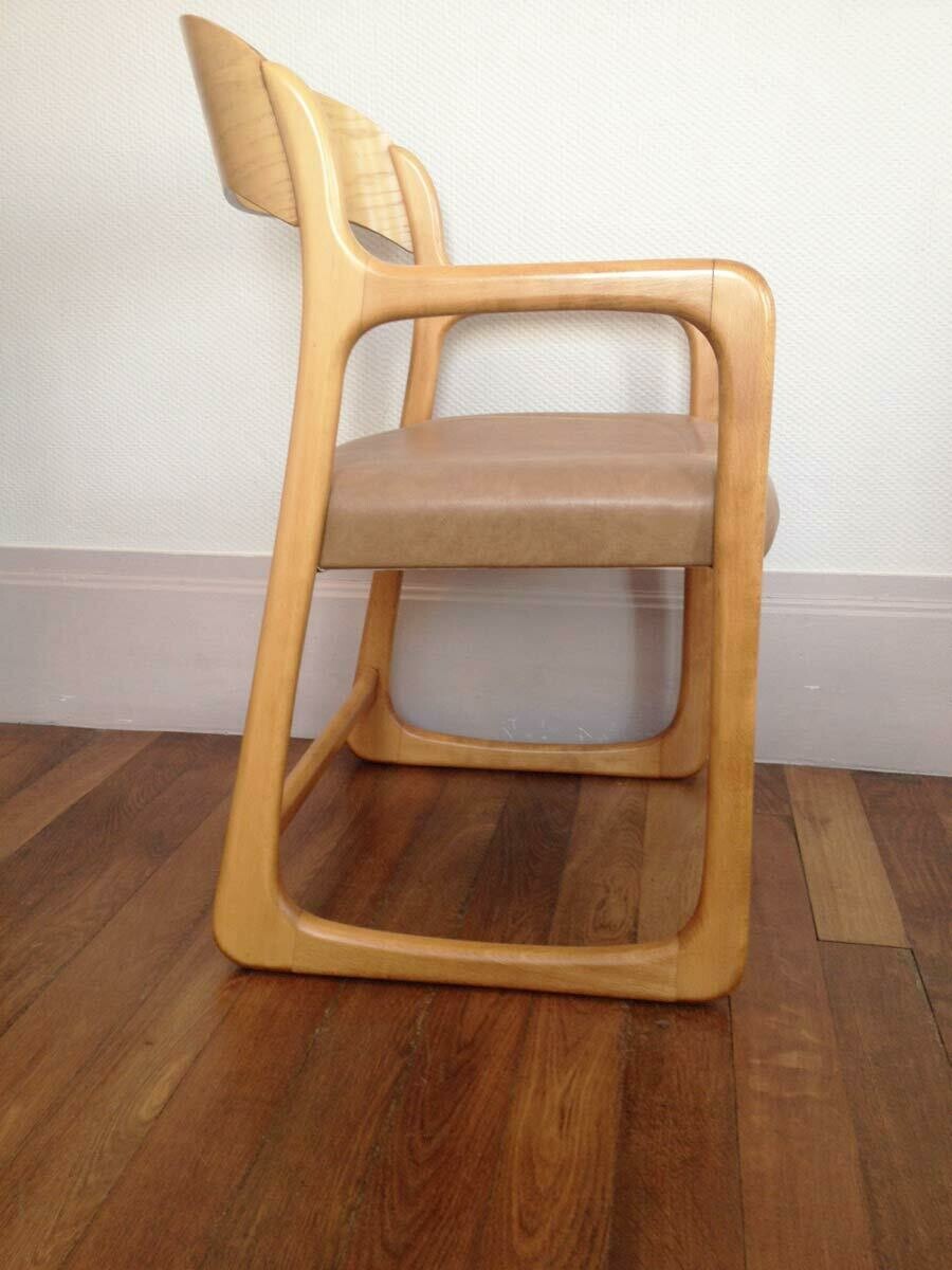 Chaise traineau Baumann, 1960