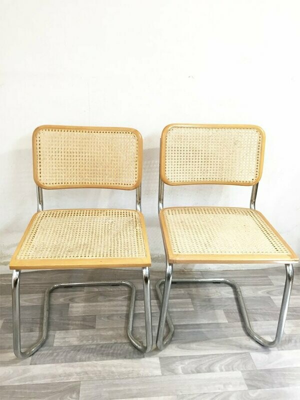 Paire chaises Marcel Breuer, mod. B32