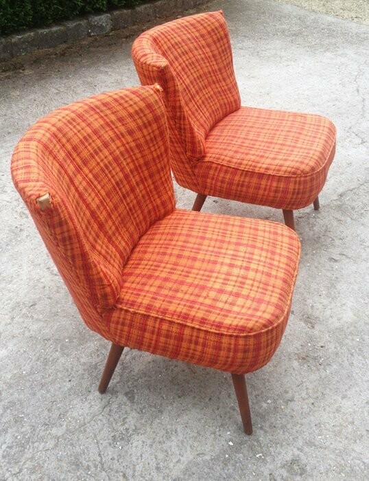 Fauteuils scandinaves Cocktail MÖBELSTOFF, 1960