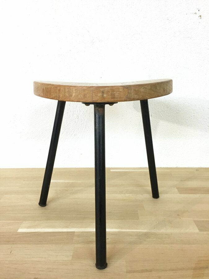 Tabouret de traite tripode vintage, 1960