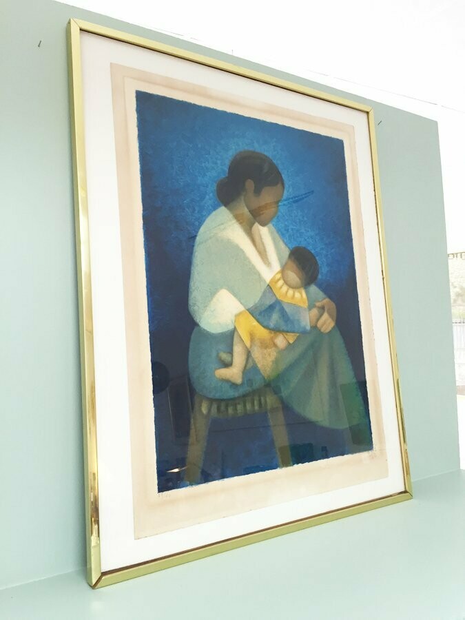 Louis TOFFOLI - " Maternité, Le petit" - Lithographie originale signée