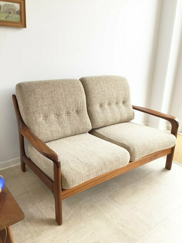 Banquette scandinave 2 places, 1960