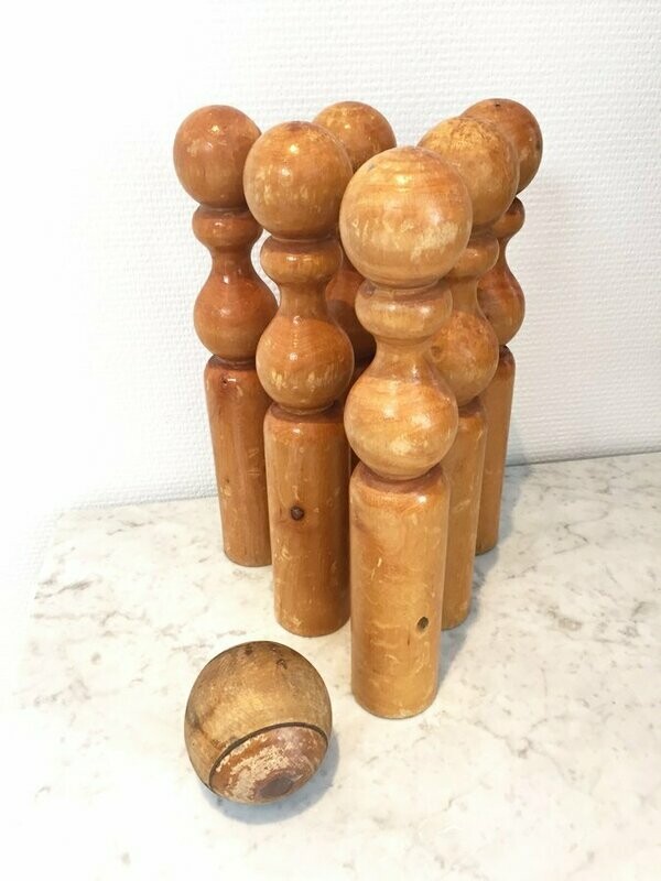 Jeu de quilles bois vintage