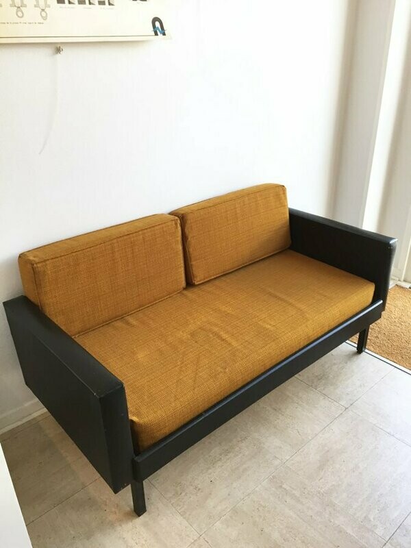 Day Bed vintage modulable en skai, 1970