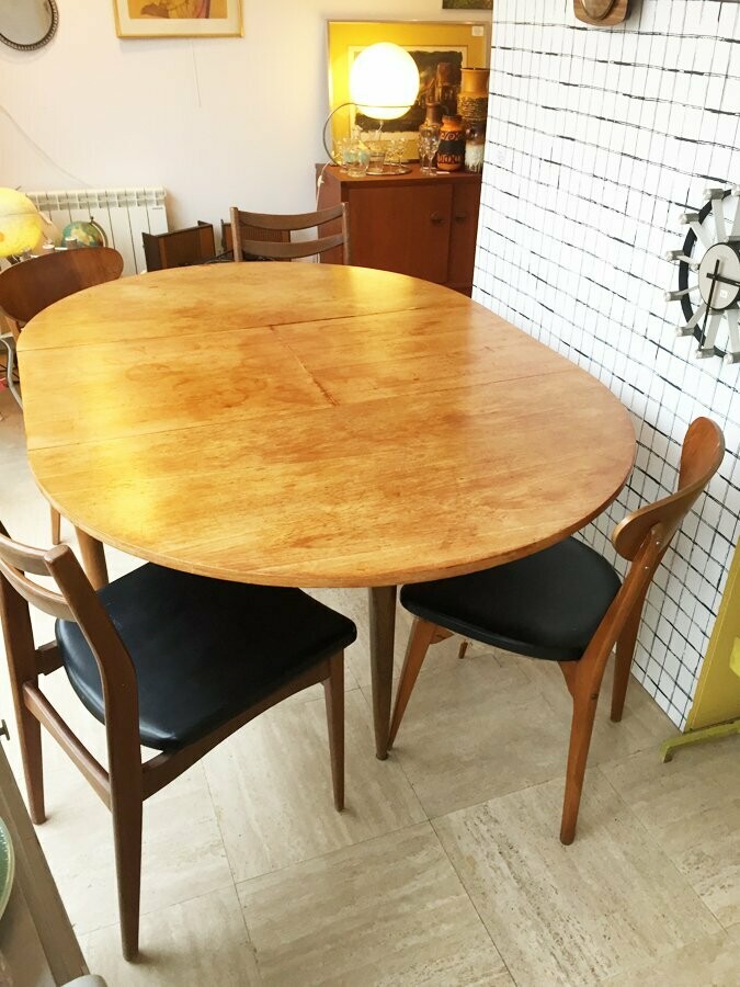Table à rallonges vintage 1960