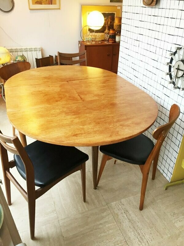 Table à rallonges vintage 1960