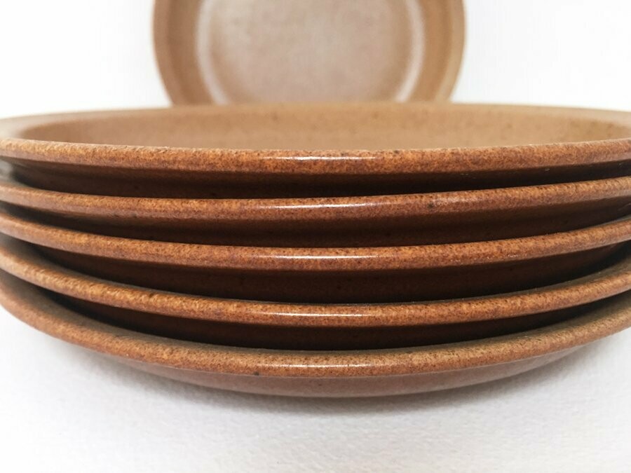 6 assiettes en grès vintage - Le Bourgogne - Sarreguemines