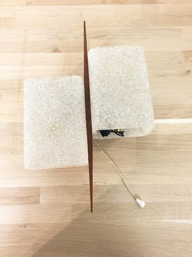 Applique granite et teck vintage, 1960