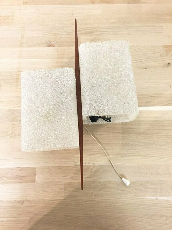 Applique granite et teck vintage, 1960