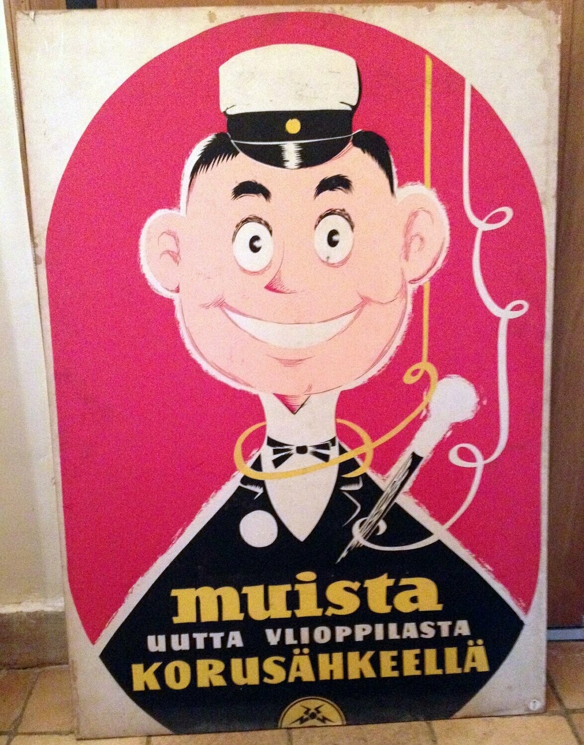 Affiche vintage PTT étrangère, années 50