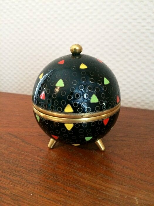 Boite à bijoux en cloisonné, vintage 1950