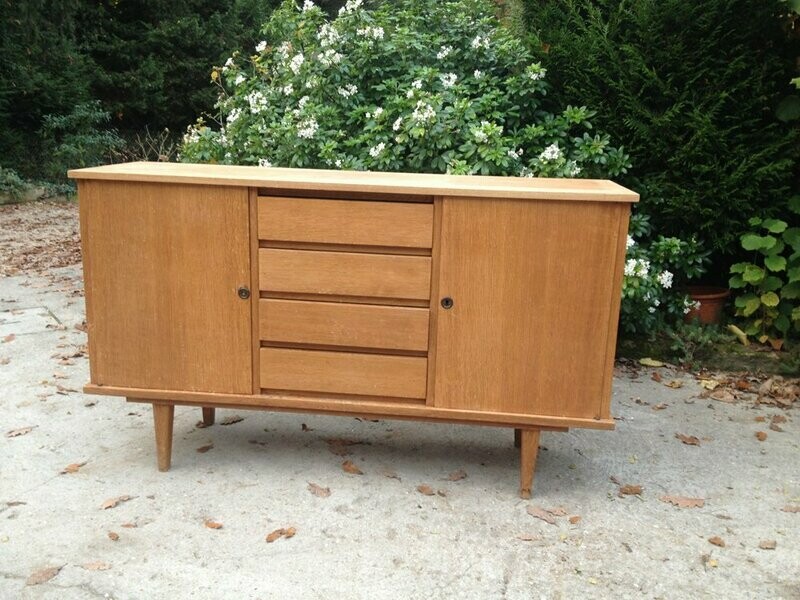 Enfilade vintage pieds compas, 1960
