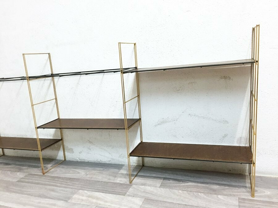 Étagère triple murale string vintage, 1960