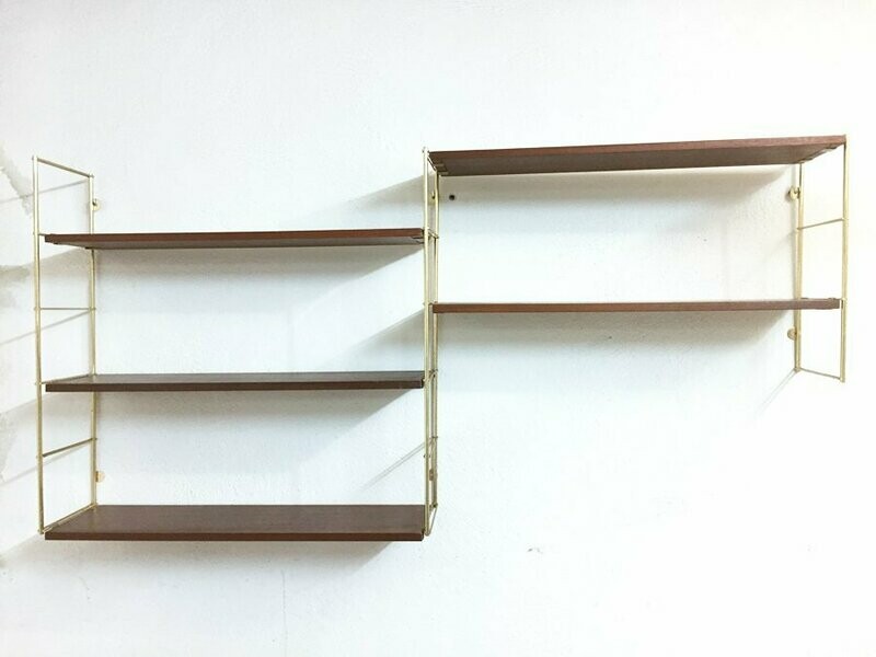Étagère vintage double string, 1960